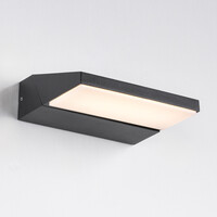 Vridbar utomhusvägglampa Argento - svart med integrerad LED