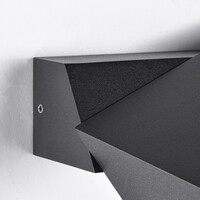 Vridbar utomhusvägglampa Argento - svart med integrerad LED