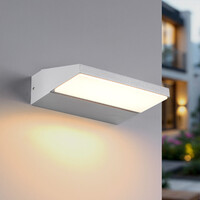 Vridbar utomhusvägglampa Argento - silver med integrerad LED