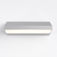 Vridbar utomhusvägglampa Argento - silver med integrerad LED