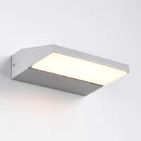 Vridbar utomhusvägglampa Argento - silver med integrerad LED