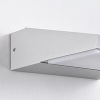 Vridbar utomhusvägglampa Argento - silver med integrerad LED