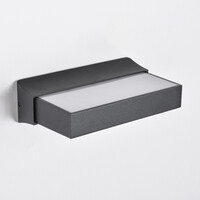 Utomhusvägglampa Onyx med sensor - svart med integrerad LED