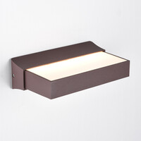 Utomhusvägglampa Onyx med sensor - brun med integrerad LED