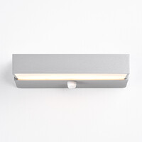 Utomhusvägglampa Onyx med sensor - silver med integrerad LED