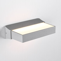 Utomhusvägglampa Onyx med sensor - silver med integrerad LED
