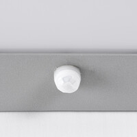 Utomhusvägglampa Onyx med sensor - silver med integrerad LED