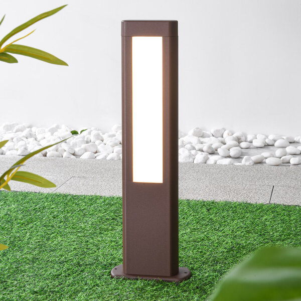 Stående utomhuslampa Stein - brun med integrerad LED