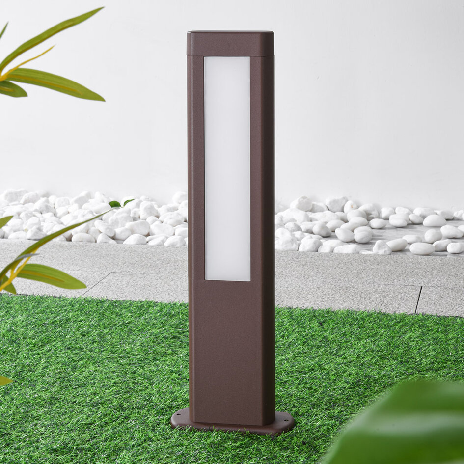 Stående utomhuslampa Stein - brun med integrerad LED