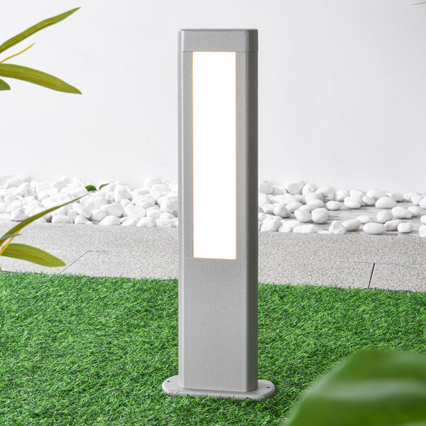 Stående utomhuslampa Stein - silver med integrerad LED