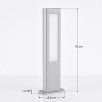 Stående utomhuslampa Stein - silver med integrerad LED