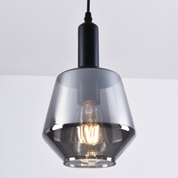 1-ljus taklampa Mala smoke glas - sfäriskt glas