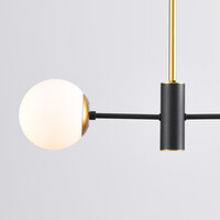 Design taklampa Danley, 2-ljus - mjölkvit