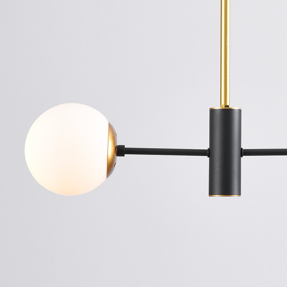 Design taklampa Danley, 2-ljus - mjölkvit