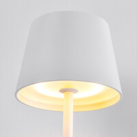 Uppladdningsbar golvlampa Jytte i vitt - dimbar