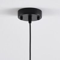 Pendellampa Laure - amberfärgat glas, klotformad art déco