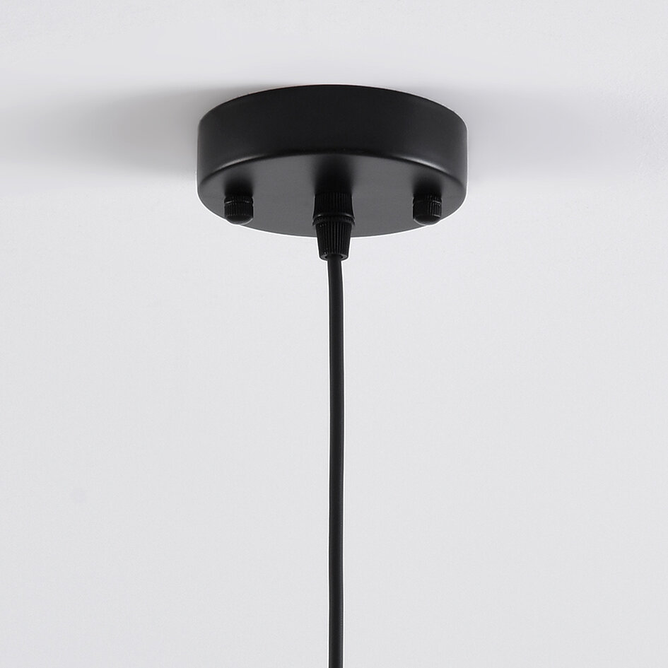 Pendellampa Laure - amberfärgat glas, klotformad art déco