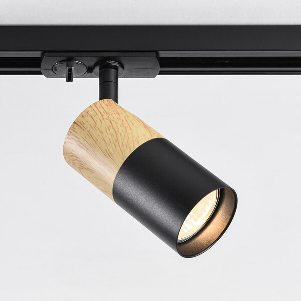 Railspot 1-fas svart med ekträoptik - Linn