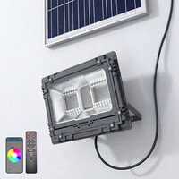 Dimbar smart solcellsvägglampa för utomhusbruk 19W med musik och RGB - Sonna