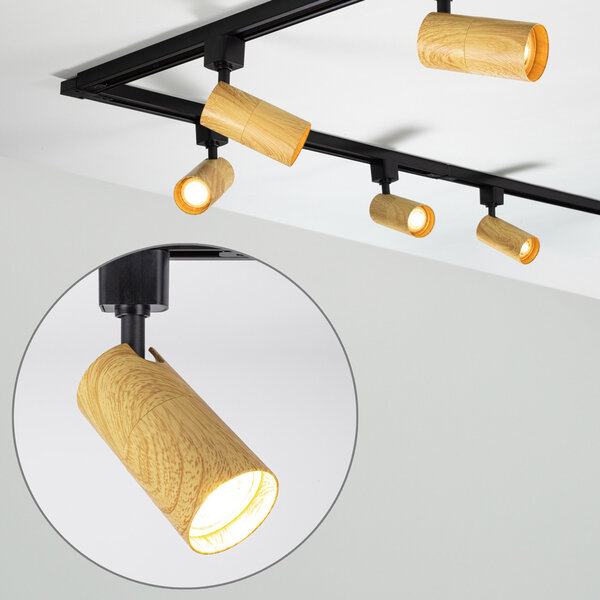 Modern 1-fas skensystem 3 meter svart med ekträlook - Loek