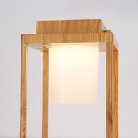 Uppladdningsbar bordslampa Luxor med integrerad LED - trälook