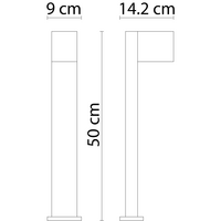 Stående utomhuslampa Simone - 50 cm vit