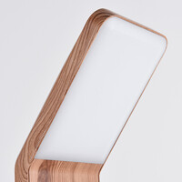 Stående utomhuslampa Francesco i mörkt träutseende - 50 cm med integrerad LED
