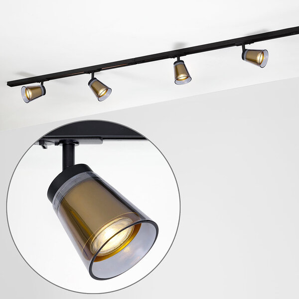 Modern 1-fas skensystem 1,5 meter taklampa - Jula guld