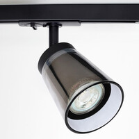 Set med 1-fas skensystem på 3 meter och Jula-spotlights, svart