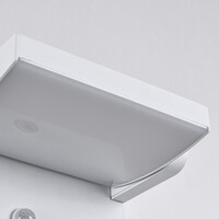 Justerbar utomhusvägglampa Berlin med sensor - vit med integrerad LED