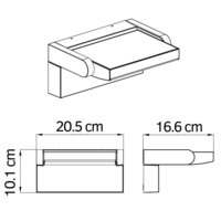 Justerbar utomhusvägglampa Berlin med sensor - vit med integrerad LED