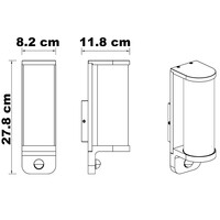 Utomhusvägglampa Jani med sensor - vit