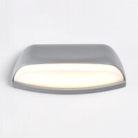 Utomhusvägglampa Jessy - silver med integrerad LED