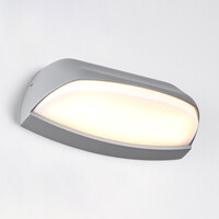 Utomhusvägglampa Jessy - silver med integrerad LED