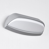 Utomhusvägglampa Jessy - silver med integrerad LED