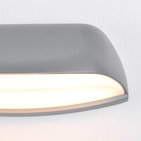 Utomhusvägglampa Jessy - silver med integrerad LED