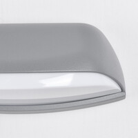 Utomhusvägglampa Jessy - silver med integrerad LED