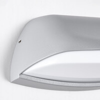 Utomhusvägglampa Jessy - silver med integrerad LED