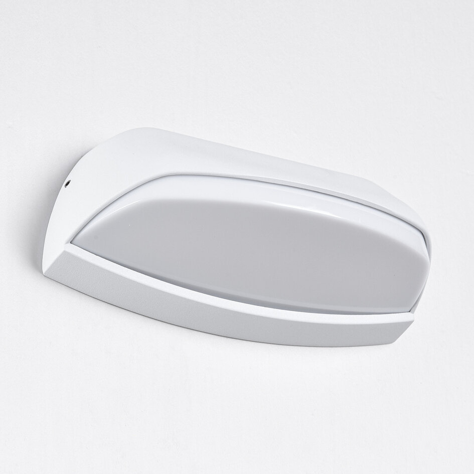 Modern utomhusvägglampa Jessy - vit med integrerad LED
