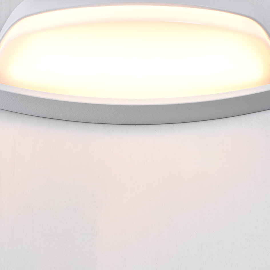 Modern utomhusvägglampa Jessy - vit med integrerad LED