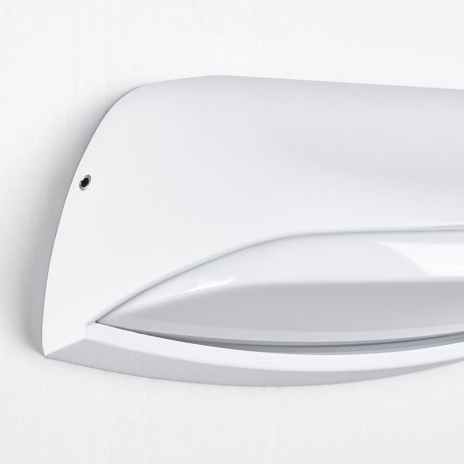 Modern utomhusvägglampa Jessy - vit med integrerad LED