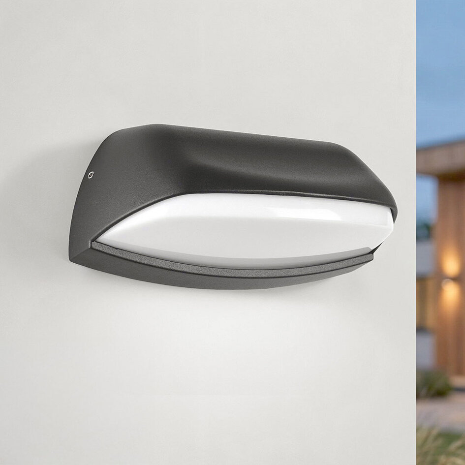 Modern utomhusvägglampa Jessy - antracit med integrerad LED