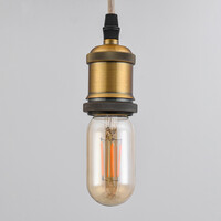 E27-rörlampa LED dimbar, amberfärgat glas 11 cm (2200K)