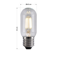 E27-rörlampa LED dimbar, klart glas 11 cm (2700K)