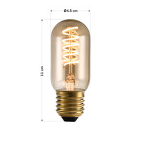 E27-rörlampa LED dimbar, amber spiral 11 cm (2200K)