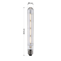 E27-rörlampa LED dimbar, klart glas 22,5 cm (2700K)