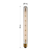 E27 filamentrörlampa bärnstensfärgat glas med filament 6W 2200K, 30 cm - dimbar
