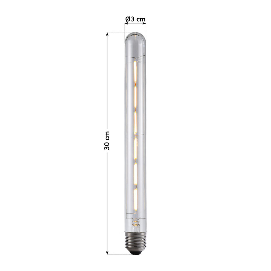 E27-rörlampa LED dimbar, klar 6 watt 30 cm (2700K)