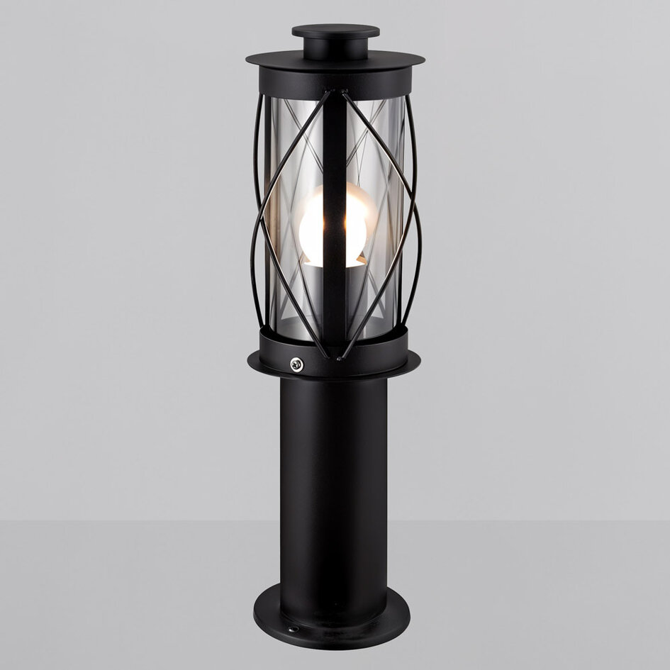 Lantlig utomhuslampa Lucia i rostfritt stål - 40 cm svart