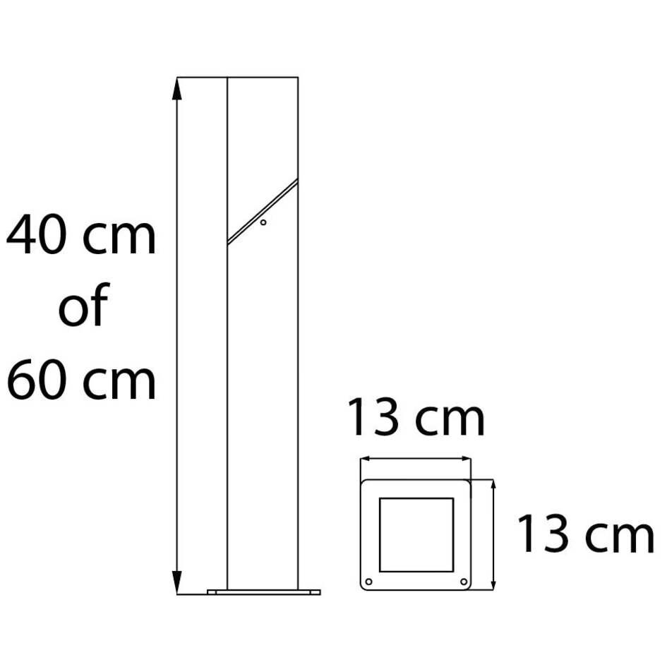 Robust stående utomhuslampa Jet - 40 cm antracit